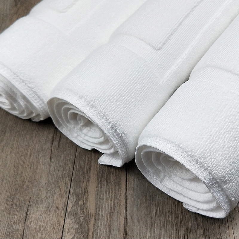 Custom Luxury 100% Cotton Absorbent Non-Slip Bath Mat Set