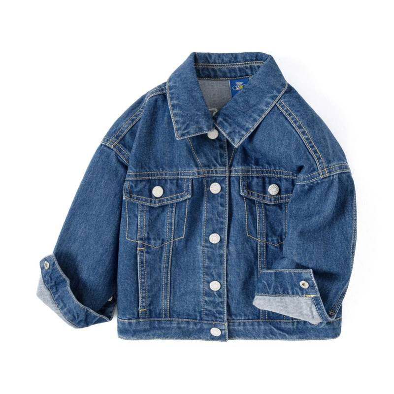 Toddler Casual Denim Jacket Girls Boys Fashion Jeans Coats Long Sleeve Baby Outwear Children Clothing