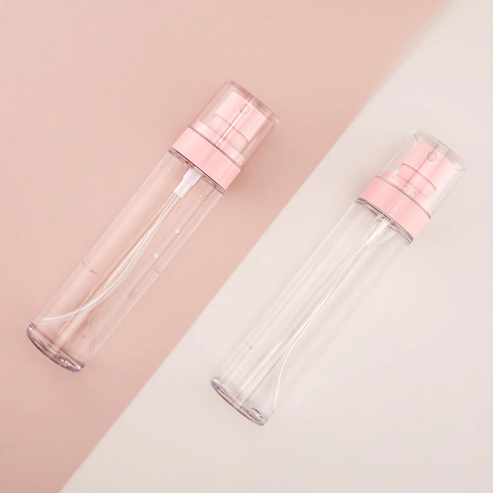 Vente en gros cosmétique emballage transparent Rose vaporisateur bouteille en plastique