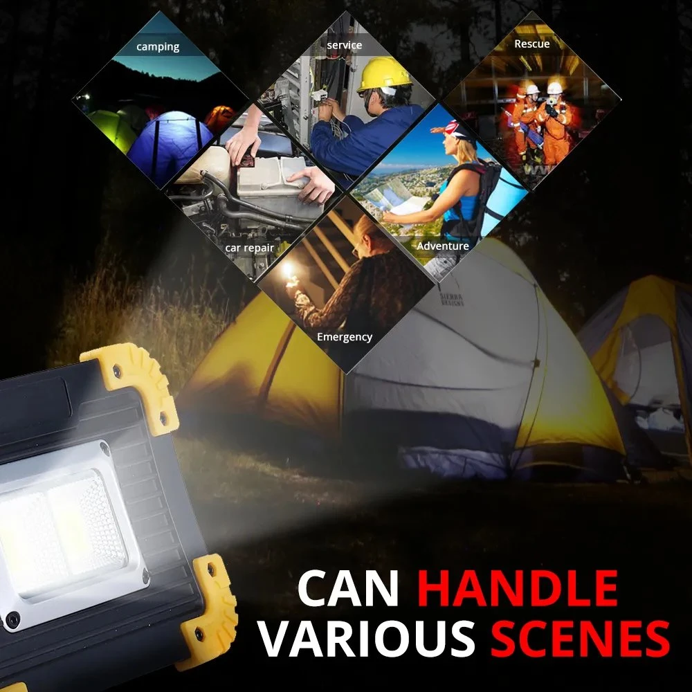 IP55 Waterproof COB Flood Lights Job Site Lighting with Power Bank