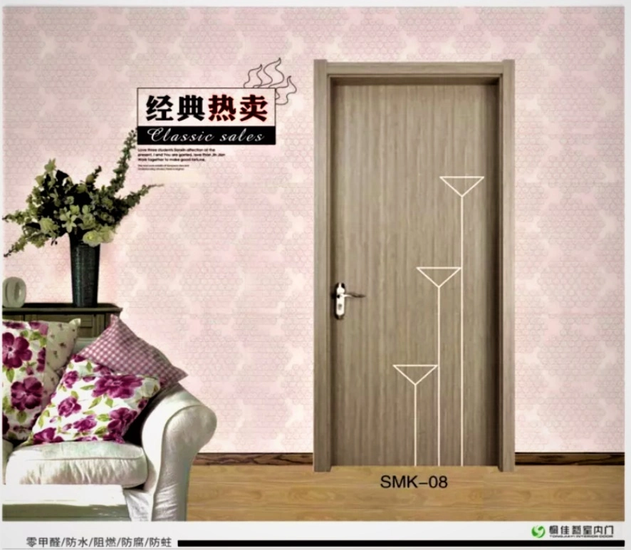 Waterproof Interior Wood Plastic Composite WPC PVC Door