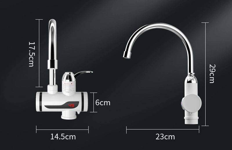 Быстрый нагрев Электрический подогрев горячей водой свечи 3s мгновенное кухня Faucets со светодиодной подсветкой цифровой дисплей