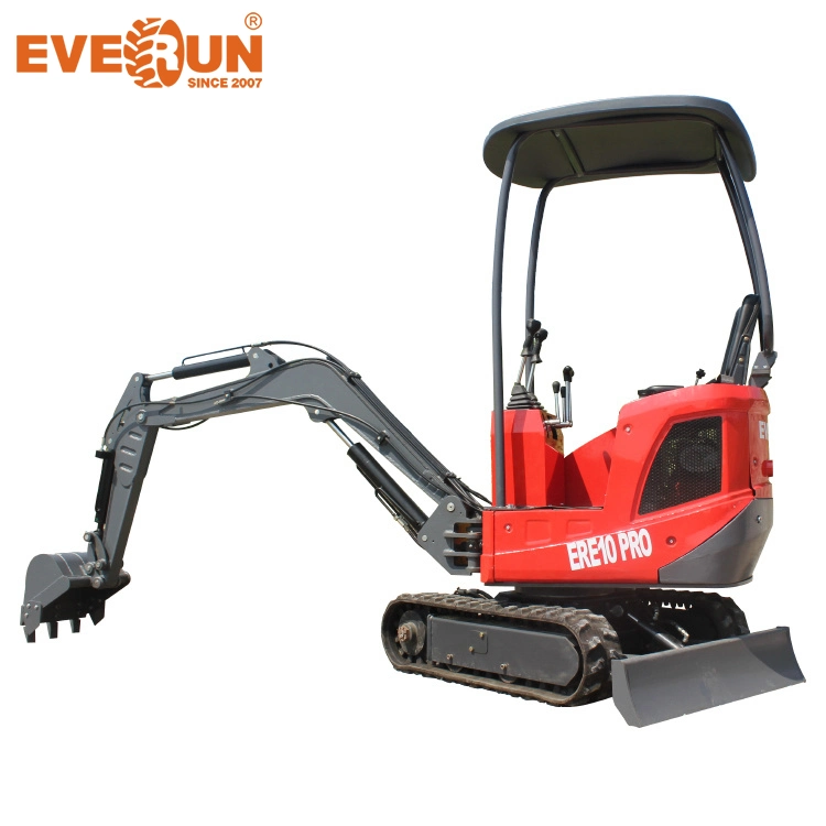 Everun Ere10pro 1t / ERE18 1.8t / ERE60 6t / ERE360 36t CE EPA Buckets Compact Machinery Small Household Mini Crawler Micro Diggers Excavator for Sale