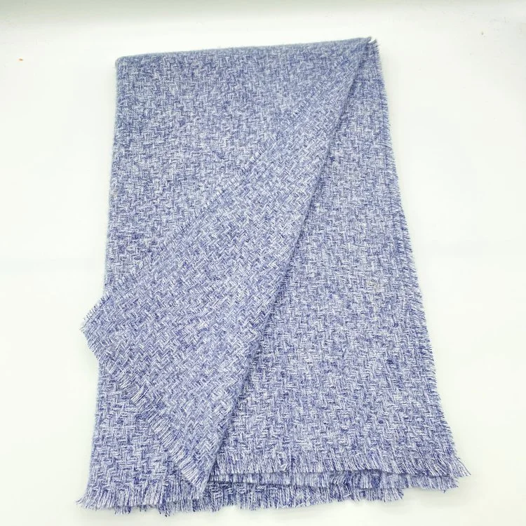 Fashion Damen 100% Polyester Weich Gebürstet Gewebten Check Decke Schals Schals mit 3cm Fransen