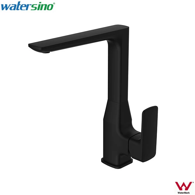 Cupc Watermark Bathroom Tapware Brass Matte Black Extended Basin Mixer Tap