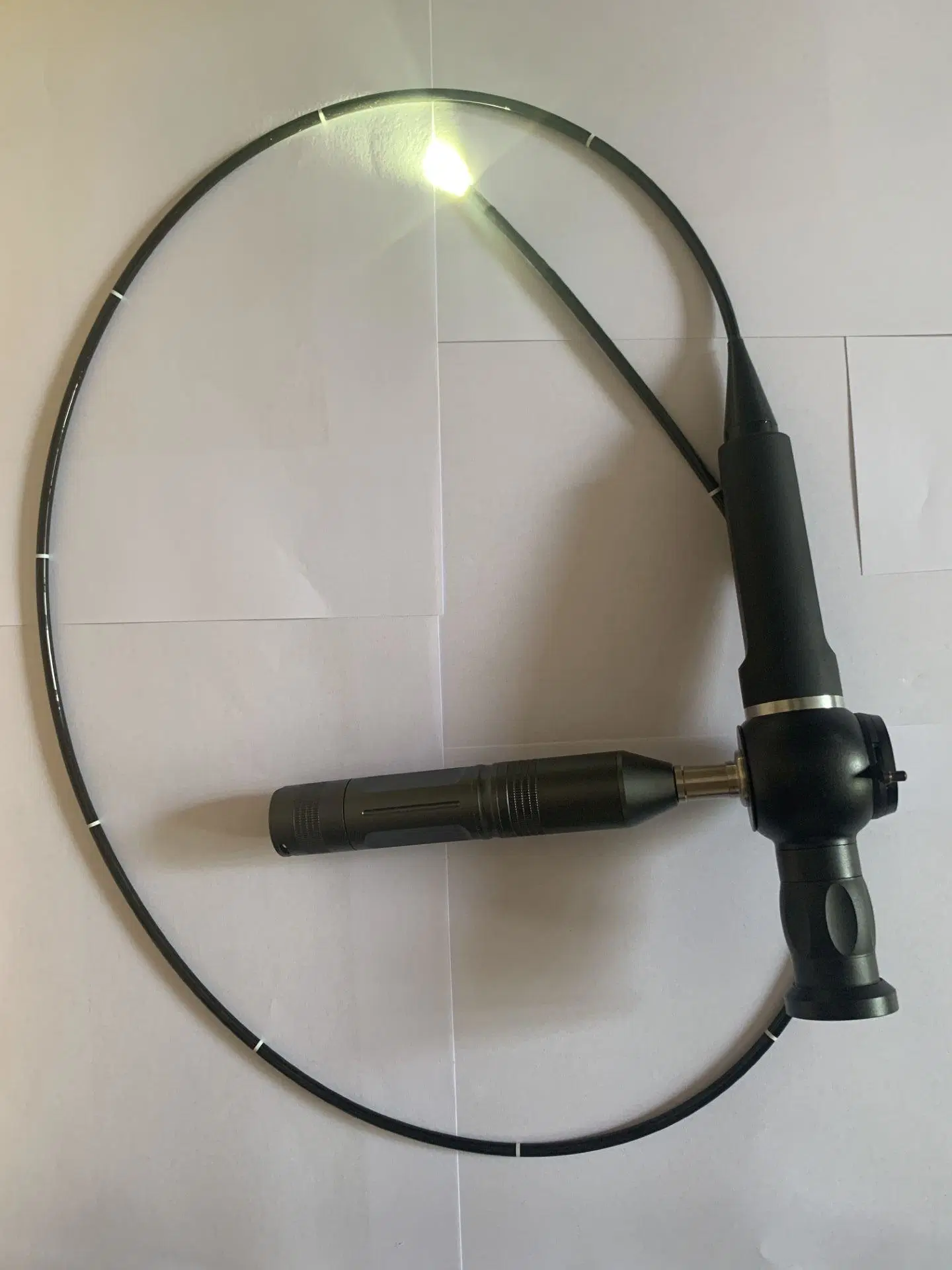 Flexible Fiberscope with 3.9mm Probe Lens, 2 Way Articulation, Tungtsen Braided Tube, Optical Fiber Transmission