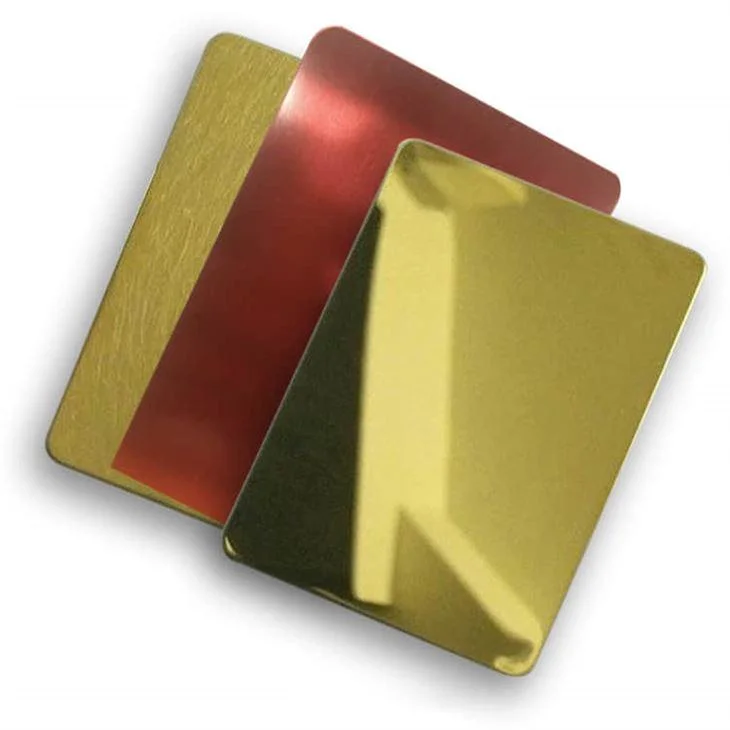 Ss de la placa de color oro 8k 3D de Oro de la Decoración de pared espejo 304 304L 316 316L Lámina de Acero Inoxidable decorativos