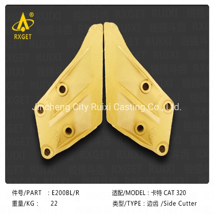 7y0357/0358 Style Right Hand, 3 Bolt Sidecutter for an Excavator, Construction Machinery Spare Parts, Excavator and Loader Bucket Adapter and Tooth