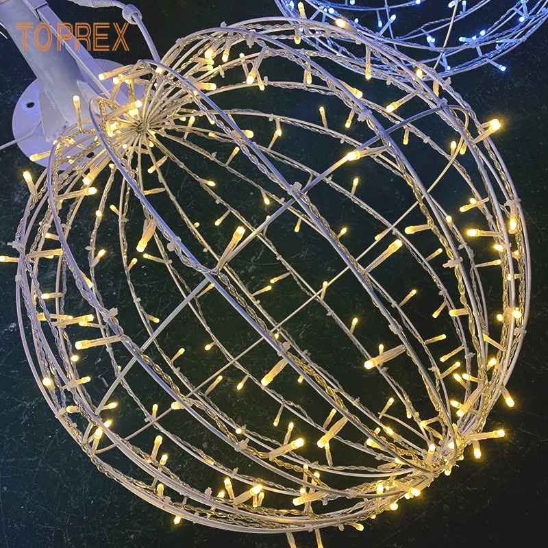 Factory Price Garden Outdoor Lights Smart LED 3D Light Show 40FT Giant Christmas Ball Tree Lighting