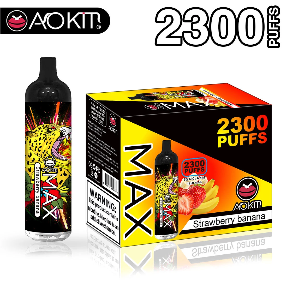 Aokit Max 2300 Puffs Disposable/Chargeable Vapes Wholesale/Supplier Disposable/Chargeable Vape Pen Shenzhen Manufacturer