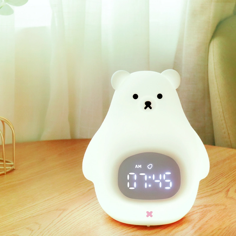 Bear Night Light and Cute Kids Alarm Clock