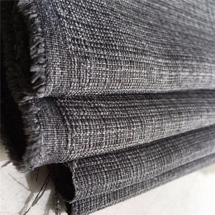 Wholesale/Supplier Polyester Cation Slub Oxford Anti-Fungus Fabric for Fashion Clothing Plain Fake Hemp Linen Like Tweed Fabric