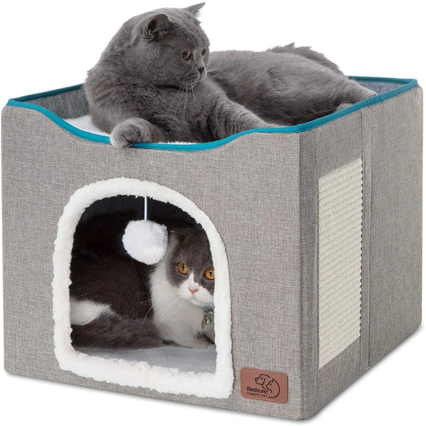 Nido de Pet cama de gato almacenamiento plegable taburete madera Cat House