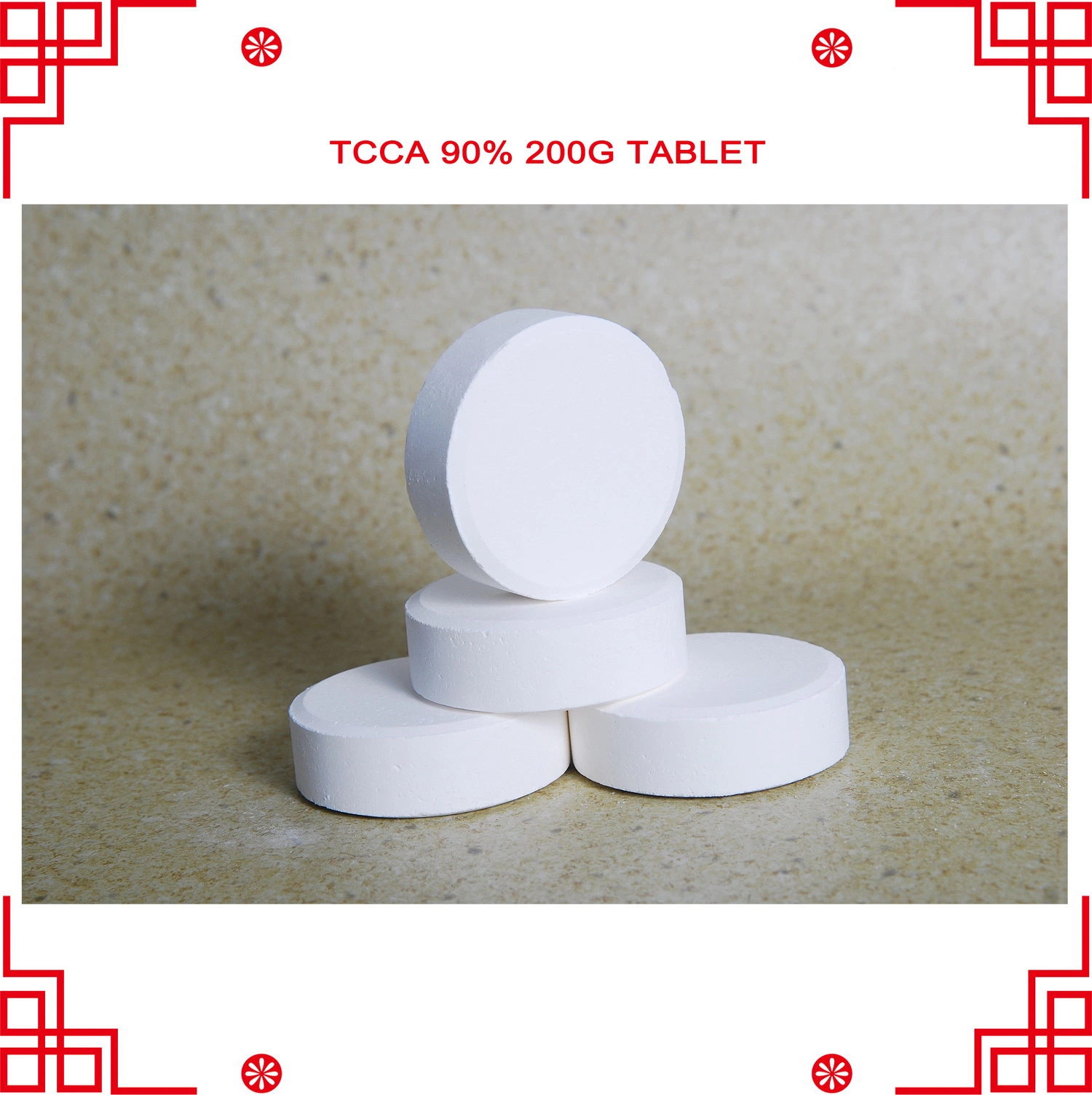 Swimming Pool Chemical TCCA 90% Chlorine Tablets  200g