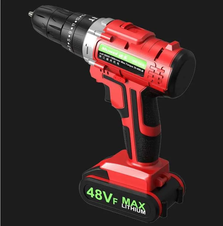 48V Rechargeable Lithium Power Screw Drivers Cordless Drill Multifunction Electric Hand Drill
