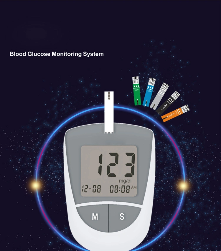 Medidor de glucosa en sangre Diabetes Monitor de glucosa en sangre Medidor de azúcar en la tiras+Lancet