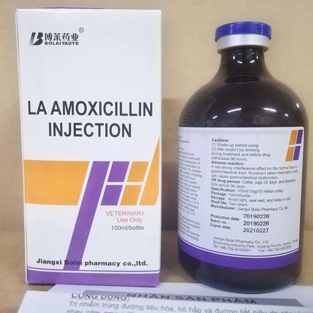 Un 15% de la Amoxicilina inyectable amoxicilina 100ml de inyección de ganado