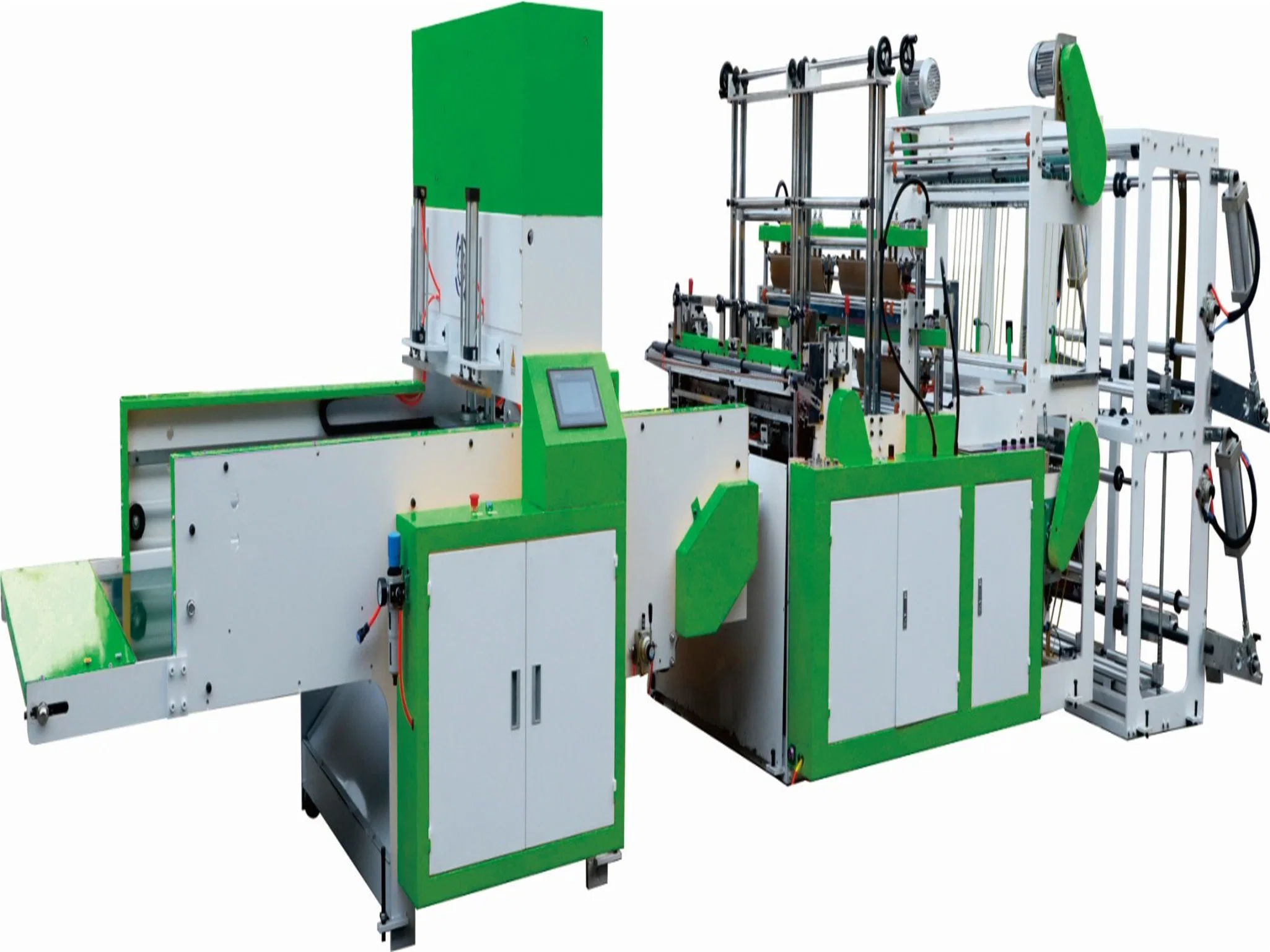 Full Automatic High Speed 4 Line Cold Cutt Bag Making Machine with Auto Puncher Plastic Bag Sealing Machine Shopping Bag Making Machine Plastic Bag Maker