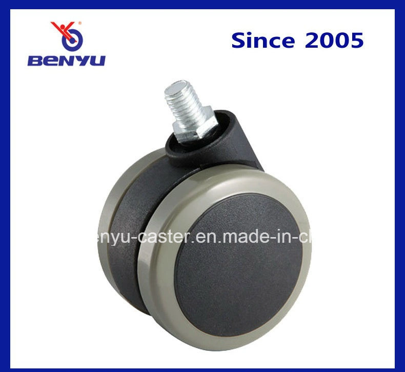 2.5" Nylon+PU Caster Wheel in Black Color with Wear Resisting