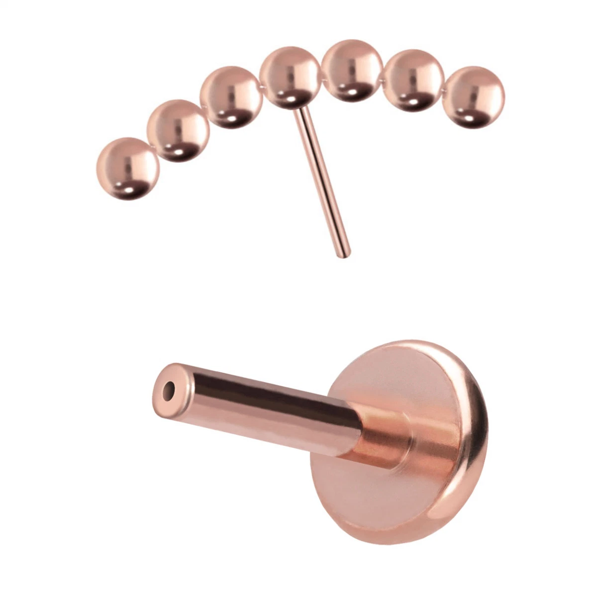 وحدة توصيل التيتانيوم Labret مع كرات Push Pin 7 Fit to شفة الأنف الأذن الجسم ثقب مجوهرات الأزياء