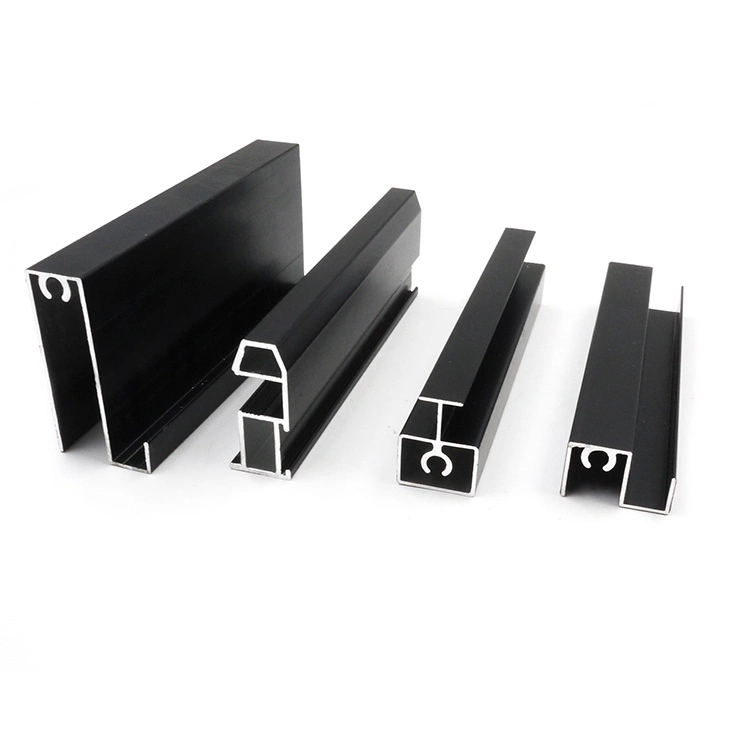 6061 6063 Aluminum Extrusion Profile Black Anodized Aluminum Extrusion Profile Custom Aluminum Extrusion