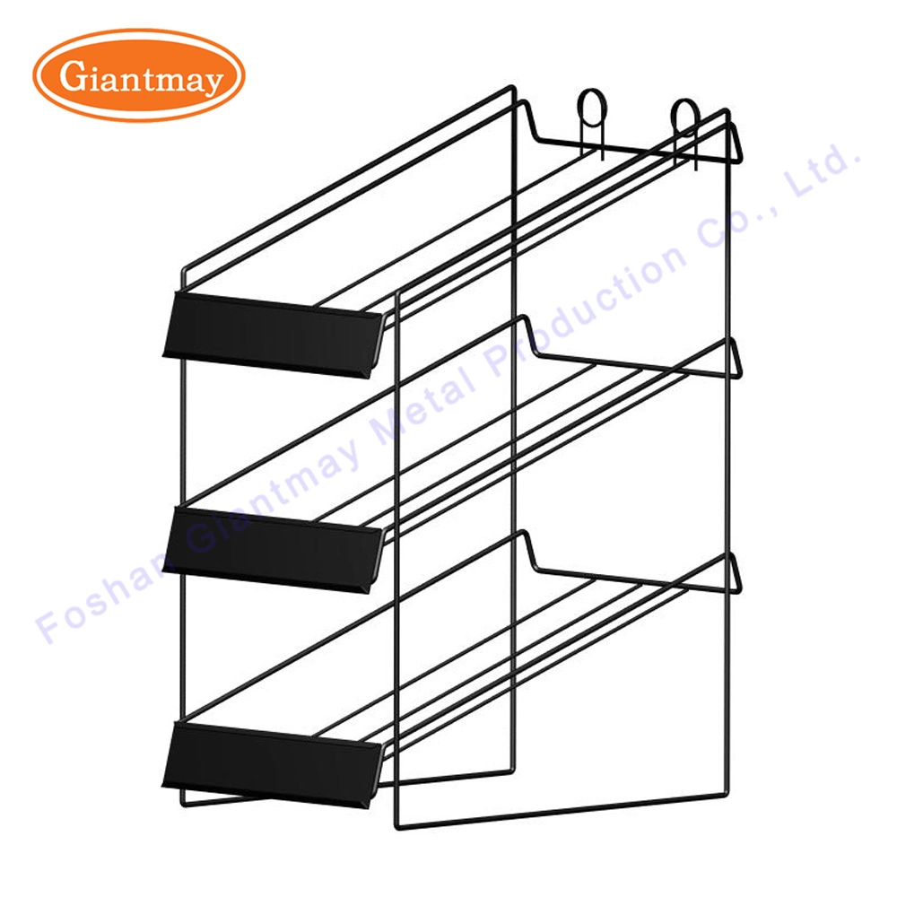 3 Tier Wrought Iron Wire Counter Display Stand for Retail