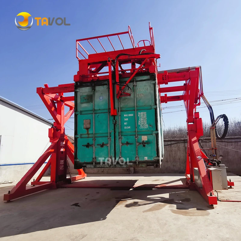 Highly Efficient Container Loading and Unloading Equipment 20FT 40FT Contaienr Turnover Machine Container Tilter Contailer Tipper for Grain/Cement/Quicklime