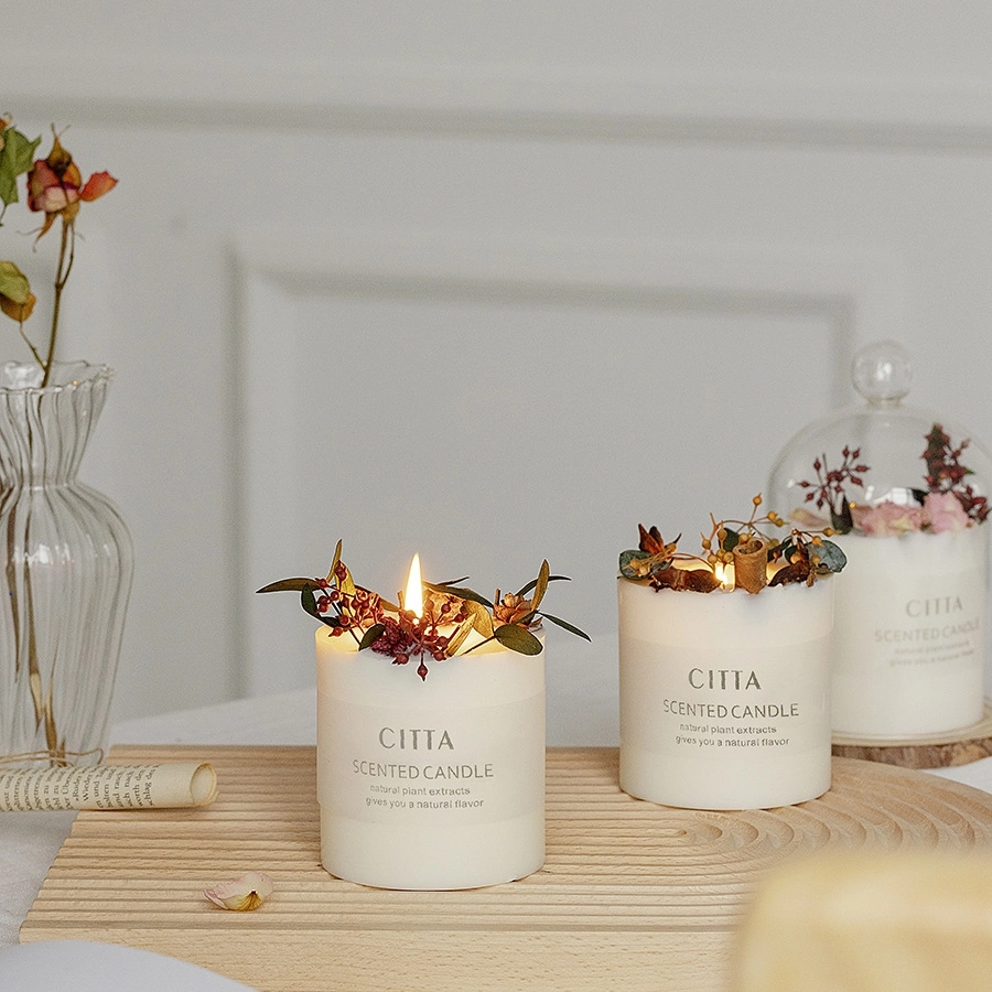 Crystal Stone Florales Velas Velas Perfumadas velas de aromaterapia para regalo de boda