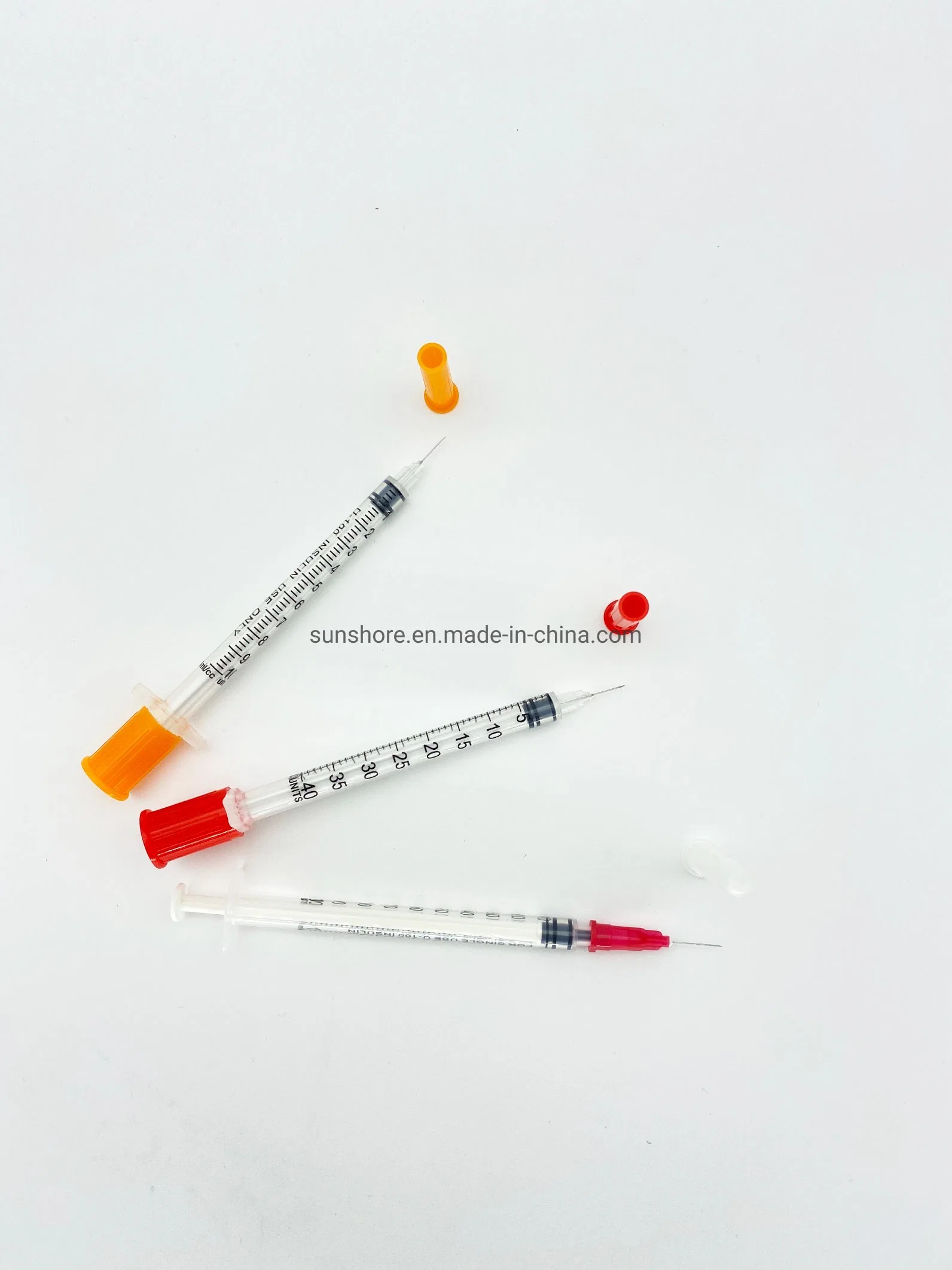 Disposable Safety 0.5ml 1ml Insulin Syringe with Needle for Injection