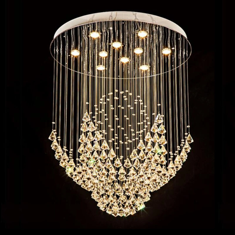 Round Design Large Crystal Chandelier Modern Lighting Diamond Chandelier (WH-NC-37)