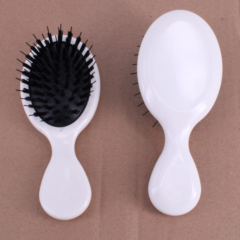 Cerdas de javali de mistura de Nylon profissional Mini Escova Pequena escova Detangling Cabelo