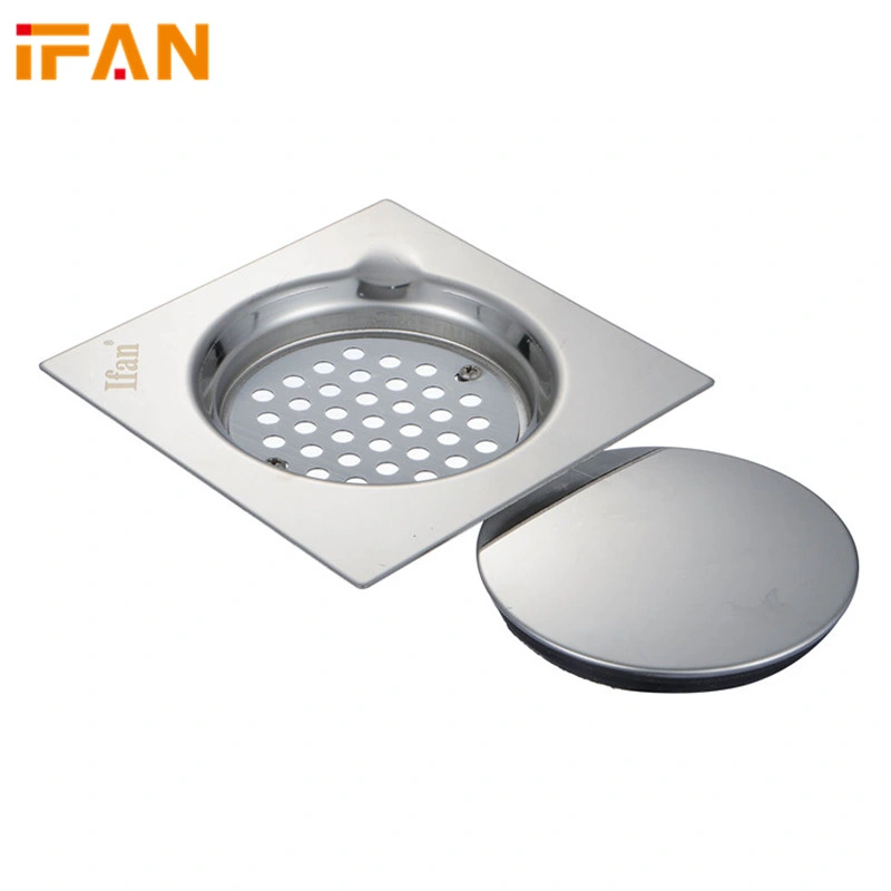 Ifan Stainless Steel Floor Drain 15-20cm Square Floor Drain for Bathroom