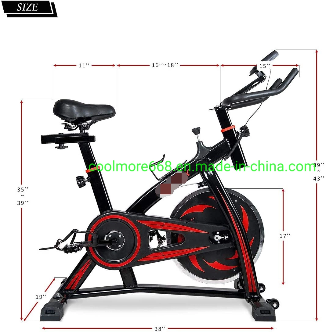 Exercise Bike Recumbent Spin Cycling Bike Indoor Cycle Stationary Workout Equipment with Pulse W/LCD Display and Adjustable Foot for Home Office