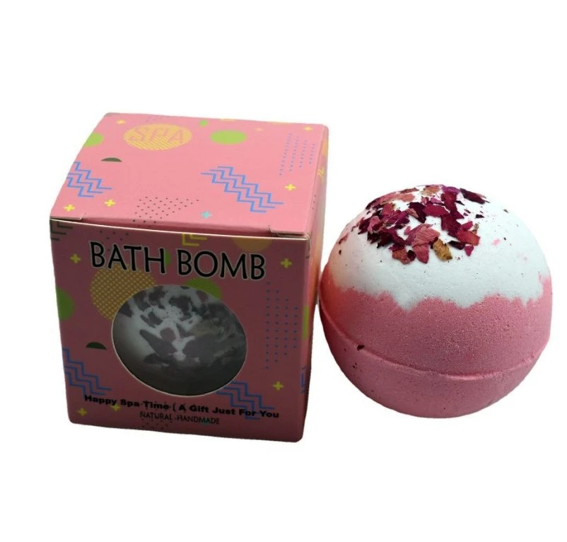 تخصيص الشعار الحمام القنابل اليدوية الصنع الزهور العال حوض زيت فايزر Home Spa BathBathBقنبلسي سولت Soap Natural Skincare Bubble