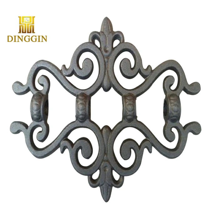 Valla ornamentos decorativos adornos de la puerta de hierro fundido