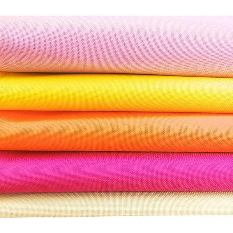 Spring and Summer 600d Plain Dyed Multi-Options 100% Polyester PVC Luggage Fabrics