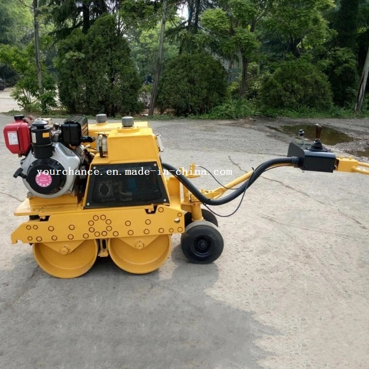 Factory Sell Mini Hand Compactor Ltc08h 0.8 Ton Double Drum Walking Behind Hydraulc Vibratory Road Roller Made in China