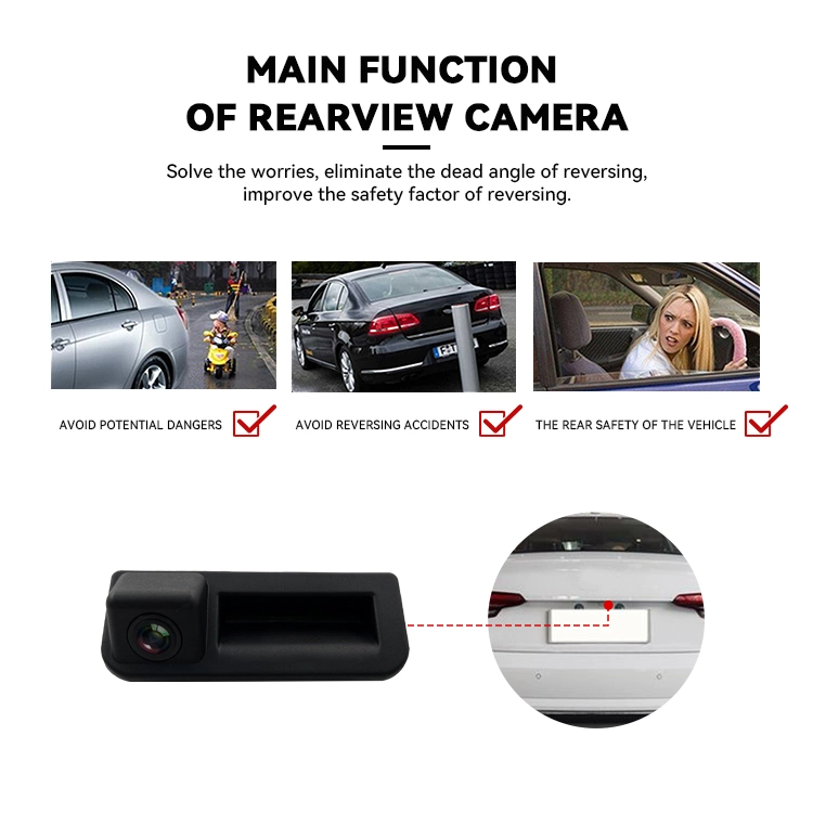 Wemaer OEM Rear View Camera HD Wide Angle Night Vision Shockproof CCD Sensor System Mini Car Camera for VW Audi Porsche