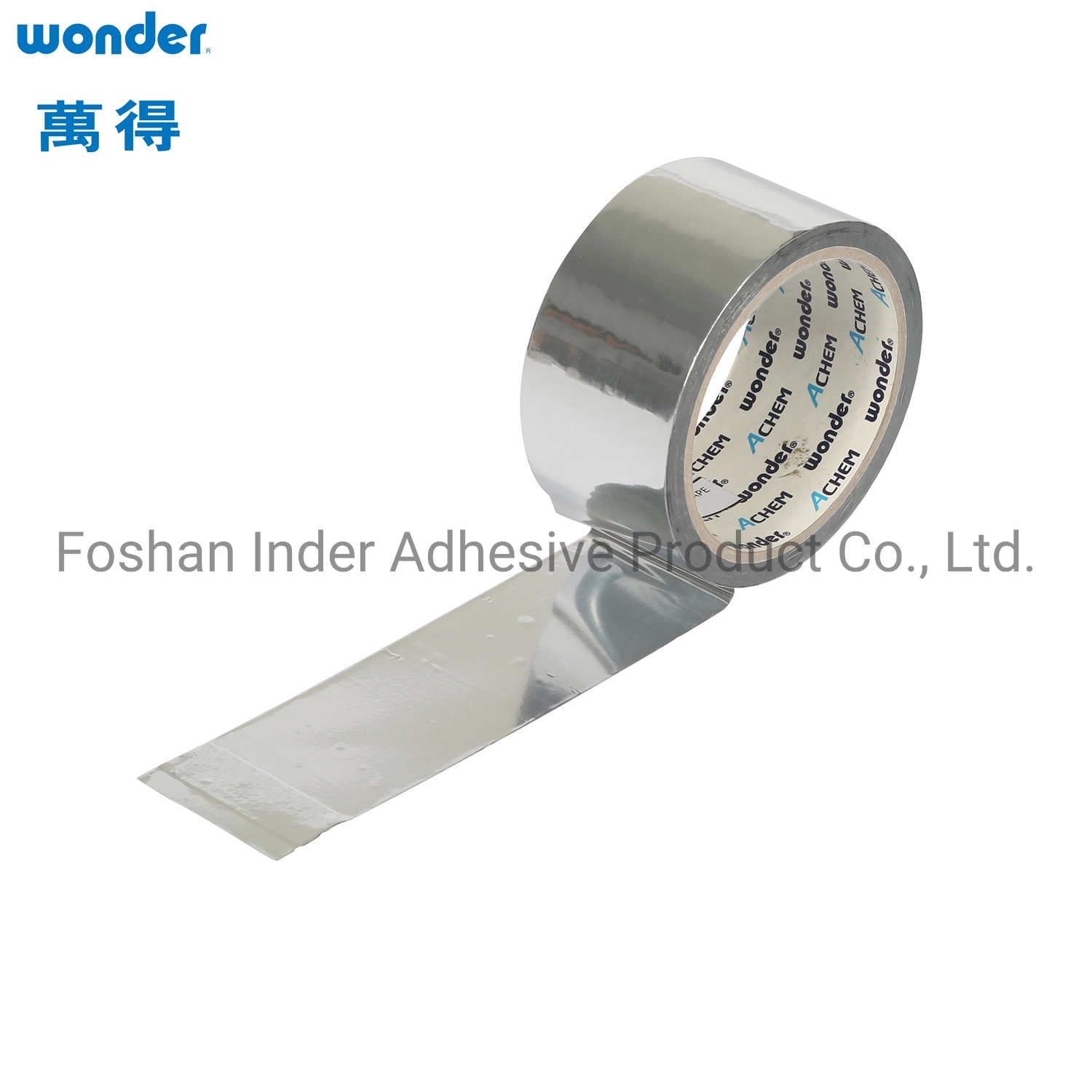 Aluminum Metallized Water Based Acrylic Adhesive Silvery BOPP Tape with Customized Logo