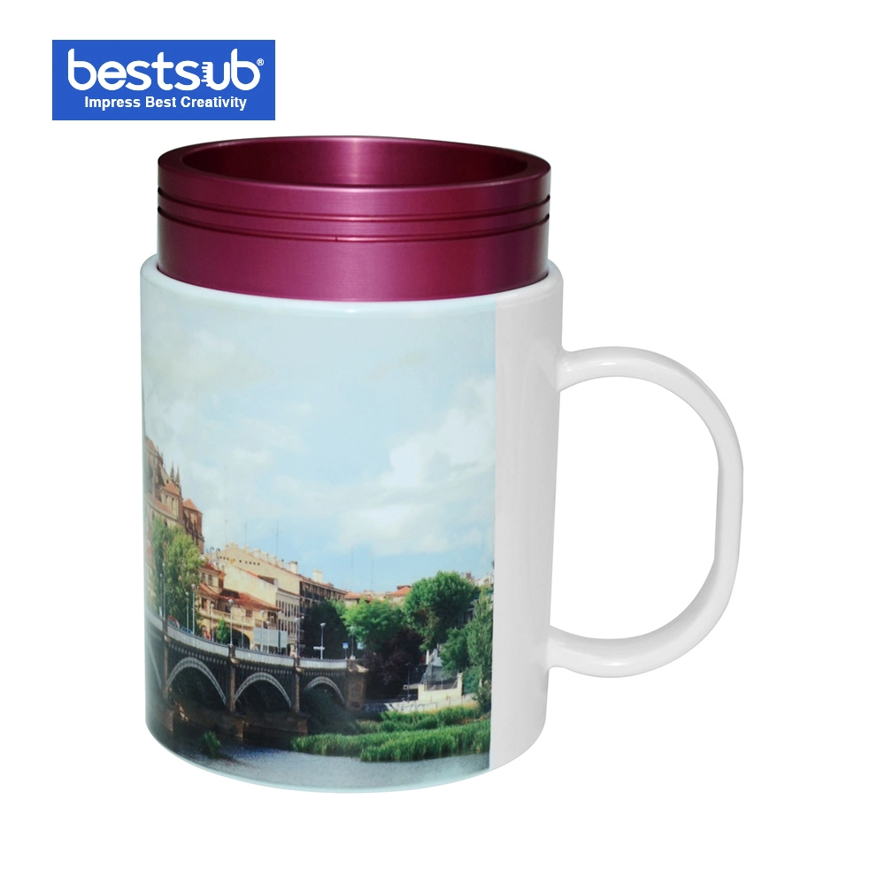 Promoción Bestsub 11 Oz polímero blanco sublimación taza de café de la copa de plástico (LPM01).