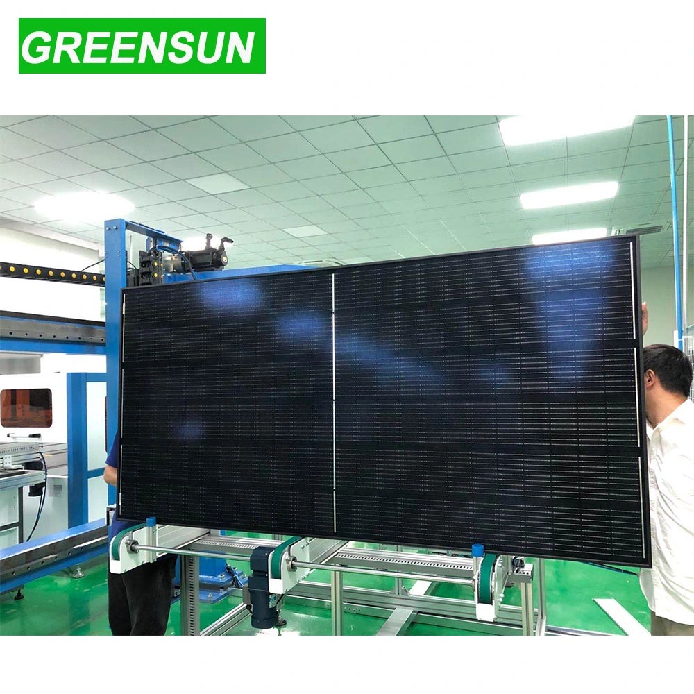 China Factory TUV MARCAÇÃO IEC 570W 575W 580W 590W n Digite todos os negros Painel Solar para o Módulo de Sistema de Energia Solar