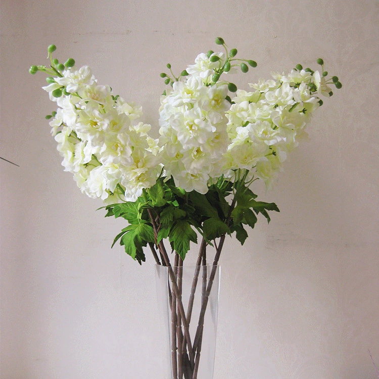 Wholesale/Supplier Artificial Silk Flowers 21heads Artificial Delphinium for Wedding Decoration