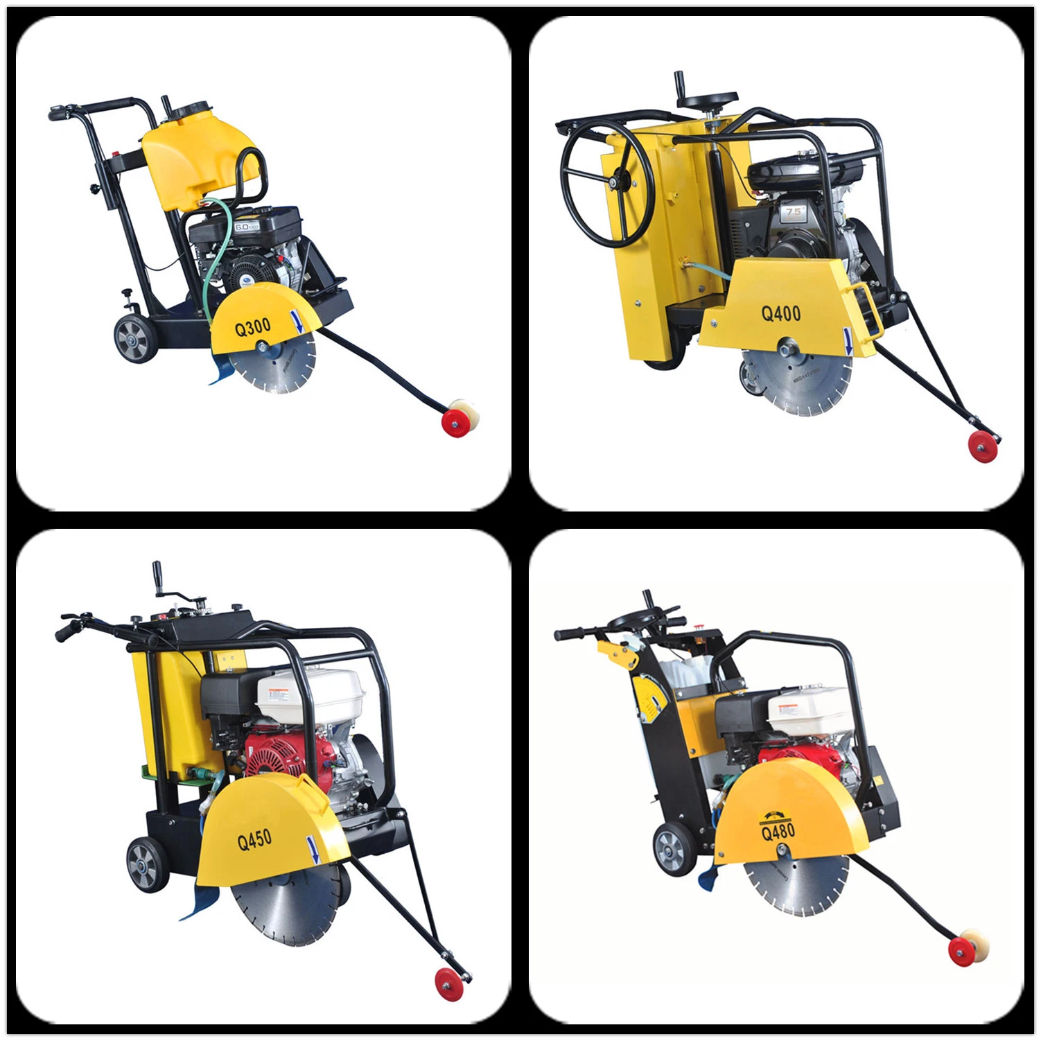 Gasoline Diesel Engine Powered Floor Saw Machine for Concrete or Asphalt