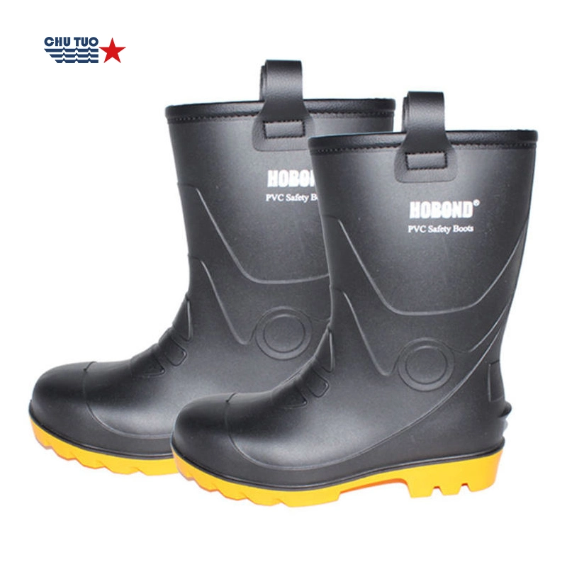 Winter USD Boots Rubber with Steel Toe, Long Size PVC Winter Boots