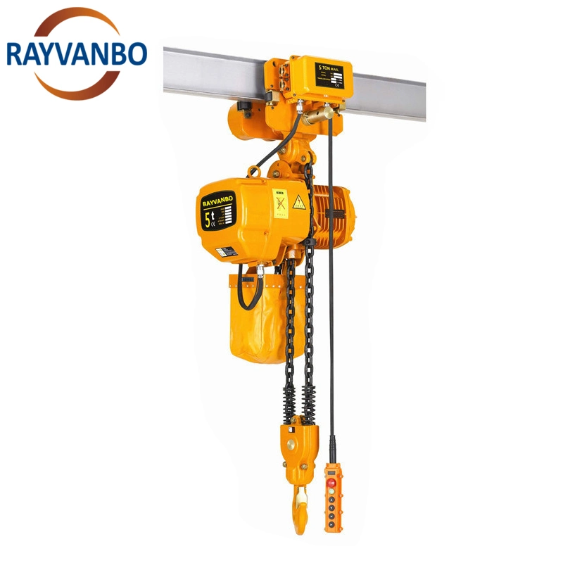 Factory Wholesale High Quality Industrial 5 Ton Electric Chain Hoist with Trolley