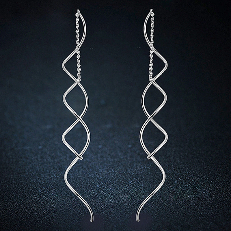 Sterling Silver Tassel Drop Dangle Earrings Jewelry