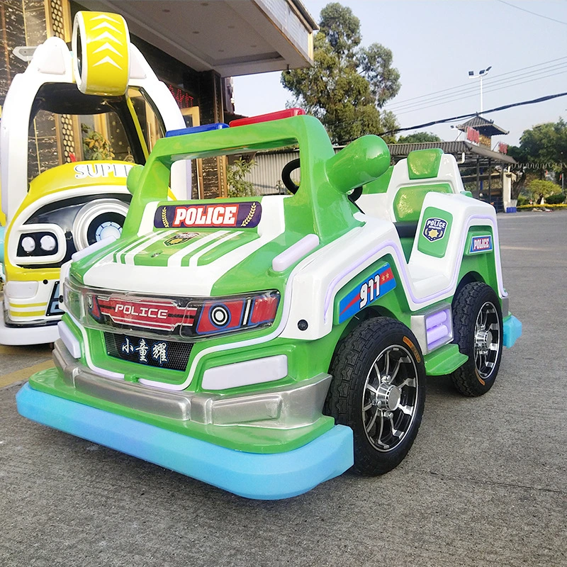 Voiture de police électrique pour enfants, siège jouet à monter.