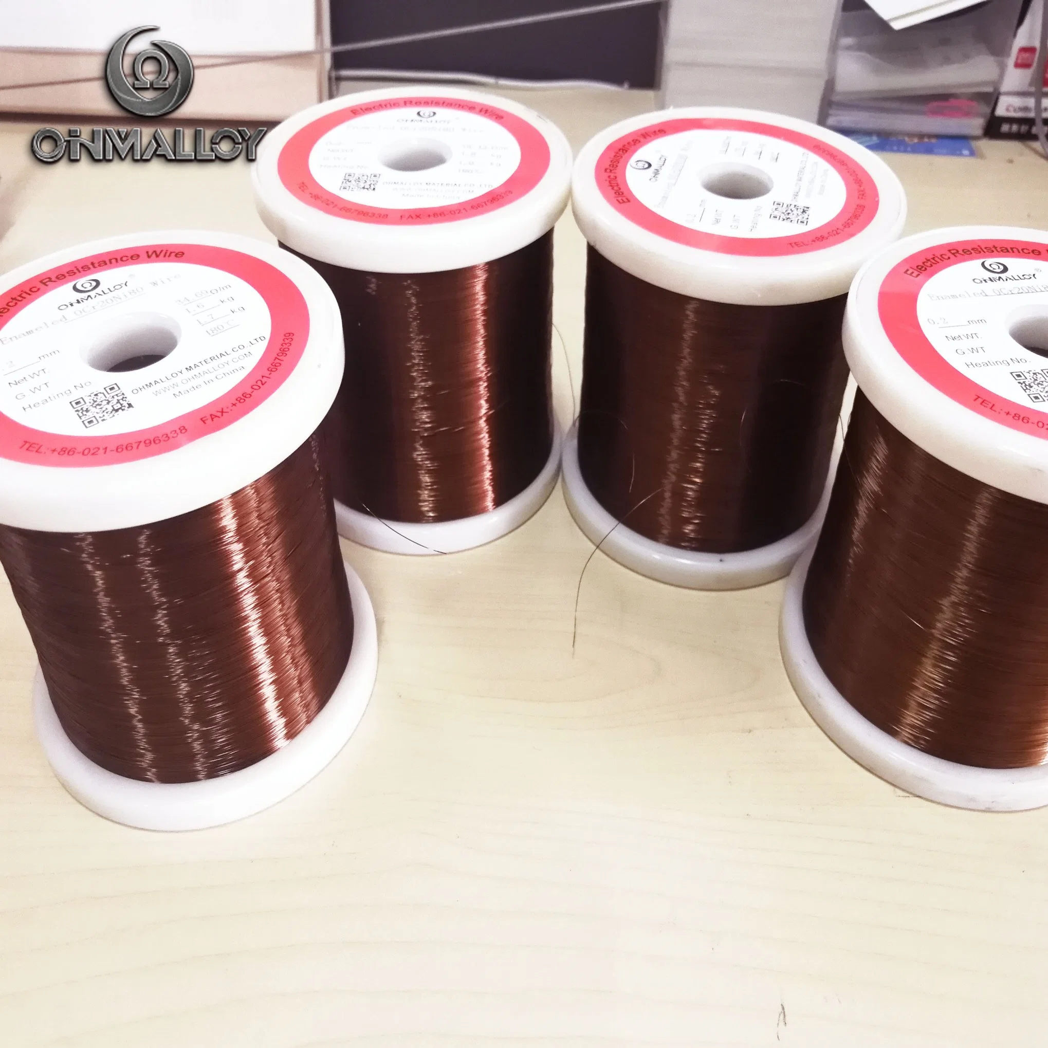 Varnished 0cr20ni80 Nikrothal Resistohm 80 Wire Polyester-Imide Double Coating 200 Degree Celsius