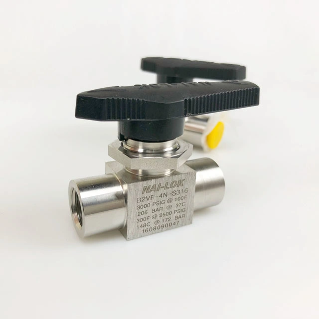 Nai-Lok 1000psi Stainless Steel SS316 Manual Panel Mounting 1/4''-1'' Gas Industry Low Pressure Mini Ball Valve