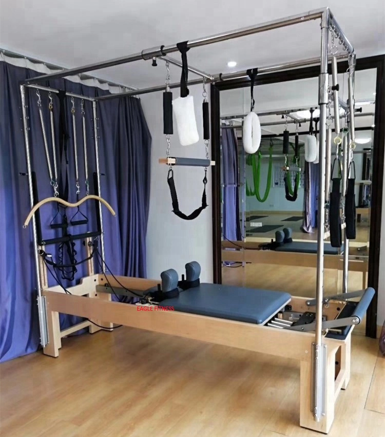 Gym Home Straps Ring Double Equipment Yoga Y Bed Wood Studio Combo 1 Set Wholesale/Supplier Reformer Cadillac Pilates with Full Tower